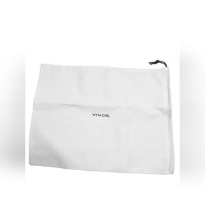 VINCE Dust Bag or Shoe Bag 11.6" X 14" White with Black Drawstring SEND OFFER 🫴